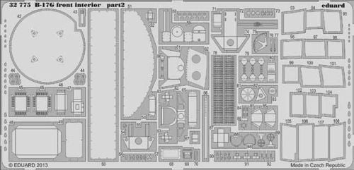Boeing B-17G Flying Fortress front interior (self adhesive) (designed to be used with Hong Kong Models kits)