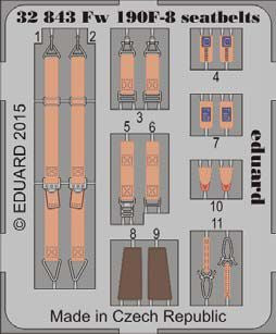 Focke-Wulf Fw-190F-8 seatbelts (designed to be used with Revell kits)