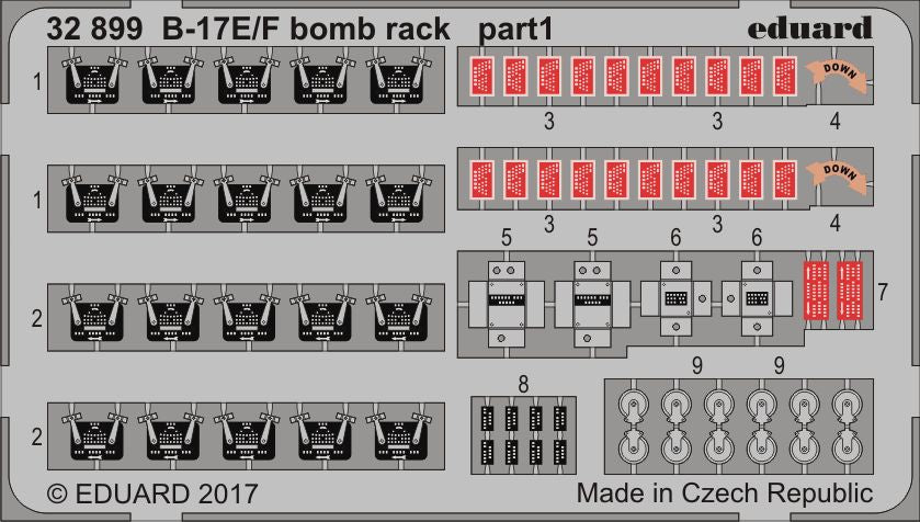 Boeing B-17E/B-17F Flying Fortress Flying Fortress bomb rack (designed to be used with Hong Kong Models kits)