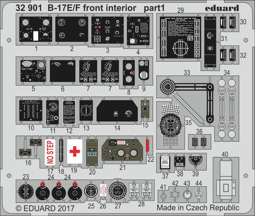 Boeing B-17E/B-17F Flying Fortress Flying Fortress front interior (designed to be used with Hong Kong Models kits)[B-17F]