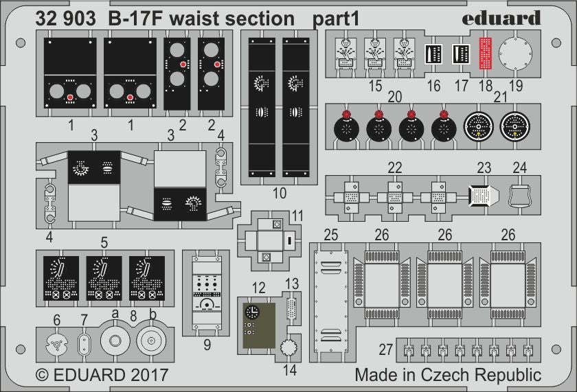 Boeing B-17F waist section (designed to be used with Hong Kong Models kits) [B-17E/F]