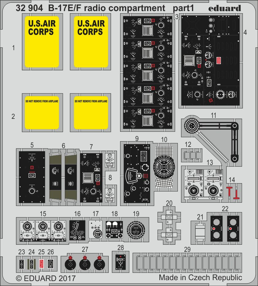 Boeing B-17E/B-17F Flying Fortress Flying Fortress radio compartment (designed to be used with Hong Kong Models kits)[B-17F]