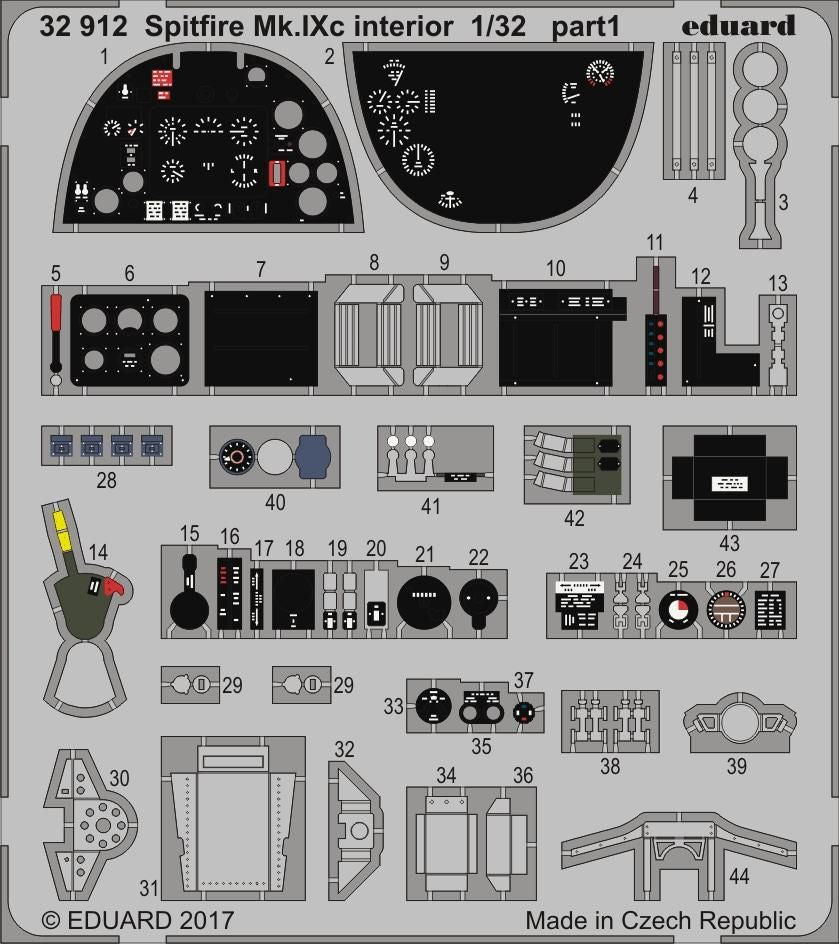 Supermarine Spitfire Mk.IXc interior (designed to be used with Revell kits)