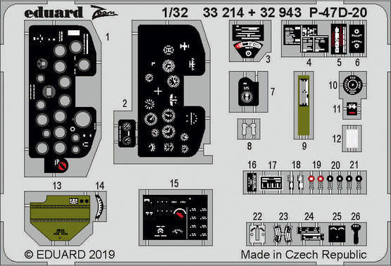 Republic P-47D-20 Thunderbolt interior (designed to be used with Trumpeter kits)
