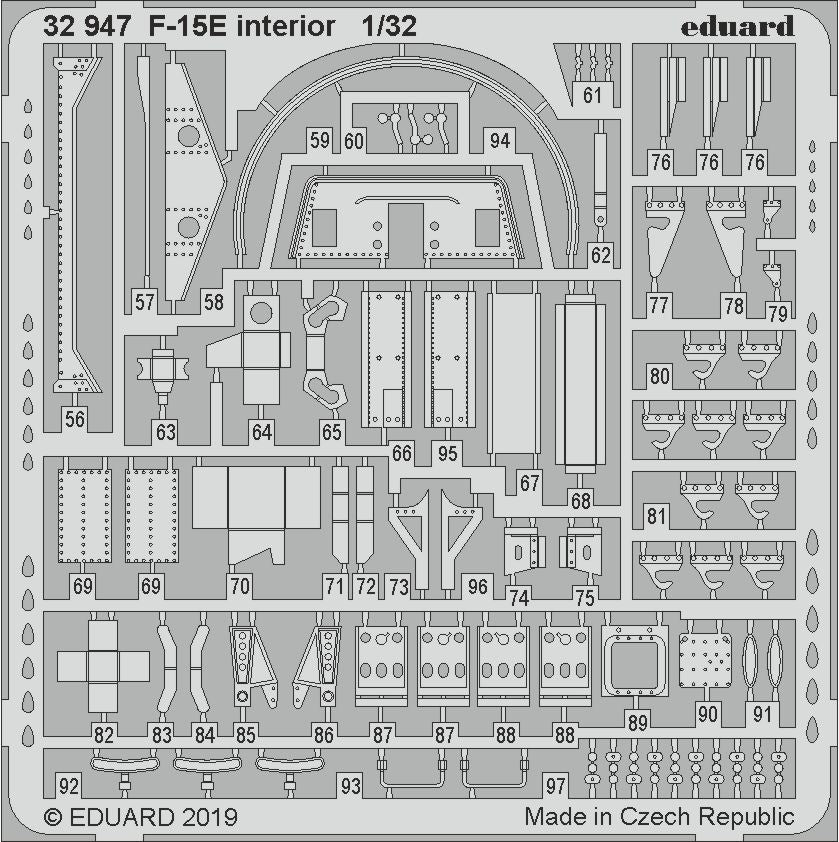 McDonnell F-15E Strike Eagle interior (designed to be used with Tamiya Kits)