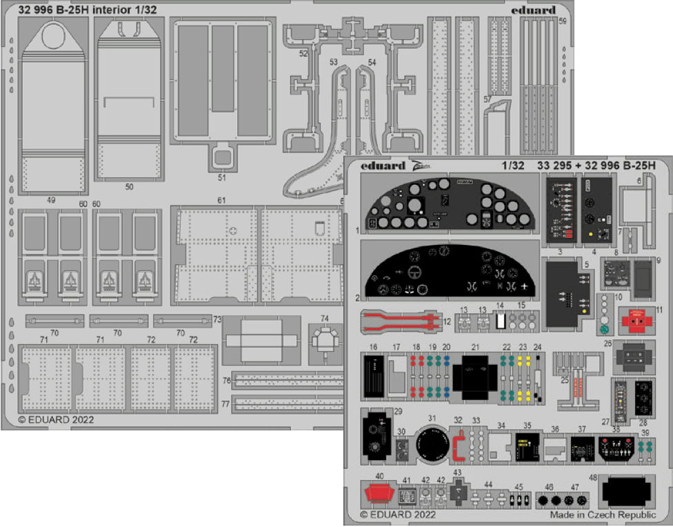 North-American B-25H Mitchell interior (designed to be used with Hong Kong Models kits)