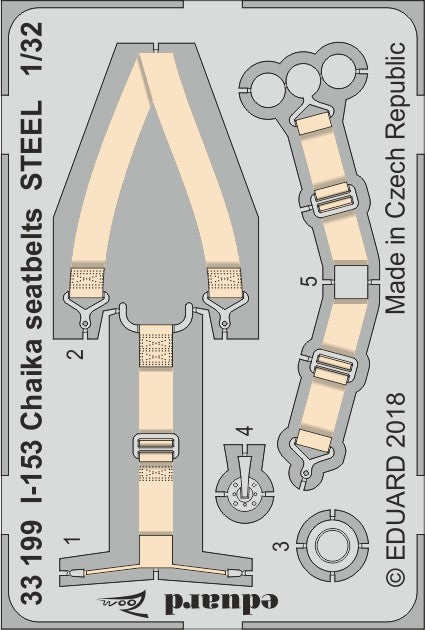 Polikarpov I-153 Chaika seatbelts STEEL(designed to be used with ICM UA GB kits)