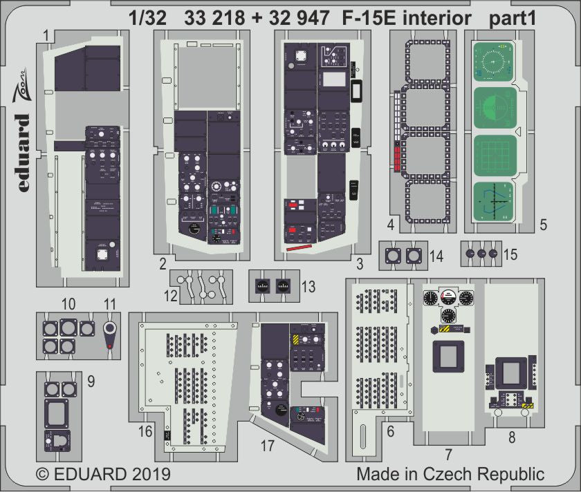 McDonnell F-15E Strike Eagle interior (designed to be used with Tamiya Kits)