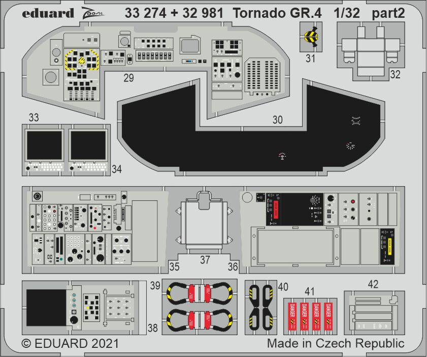 Panavia Tornado GR.4 (designed to be used with Italeri kits) (Eduard sold out August 24)