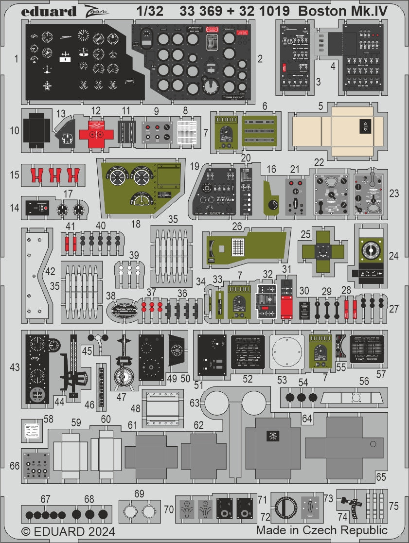 Douglas Boston Mk.IV 1/32 (designed to be used with Hong Kong Models kits) [A-20J/K]
