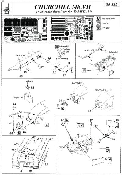 Churchill Mk.VII (designed to be used with Tamiya kits)