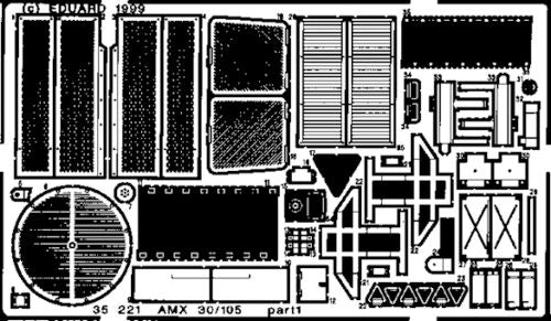 AMX-30/105 French (designed to be used with Heller kits)