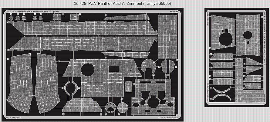Zimmerit Pz.Kpfw.V Panther Ausf.A (designed to be used with Tamiya kit TA35065)