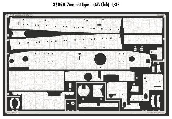 Zimmerit Pz.Kpfw.VI Tiger I (designed to be used with AFV Club kits)