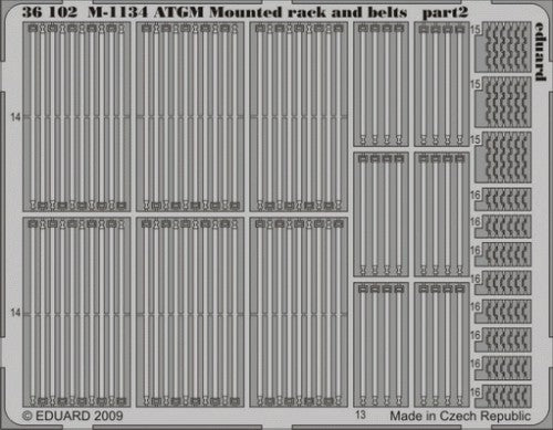 APC M1134 ATGM Mounted rack and belts (designed to be used with AFV Club kits)