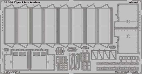 Pz.Kpfw.VI Tiger I late version fenders (designed to be used with Academy kits)(Eduard sold out August 2023 part 1)