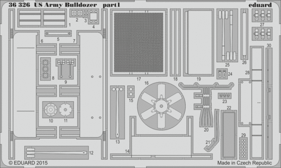 U.S. Army Bulldozer (designed to be used with MiniArt kits)