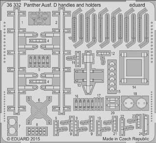 Pz.Kpfw.V Ausf.D Panther handles and holders (designed to be used with Tamiya kits) RE-RELEASED!!!
