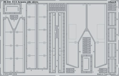 Soviet T-14 Armata Soviet Main Battle Tanka side skirts (designed for use with Takom kits)