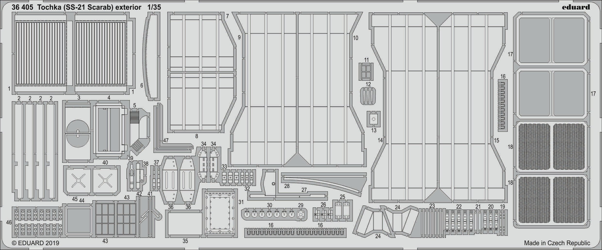 Russian 9K79 Tochka (SS-21 Scarab) exterior (designed to be used with Hobby Boss kits)(Eduard sold out August 2022)