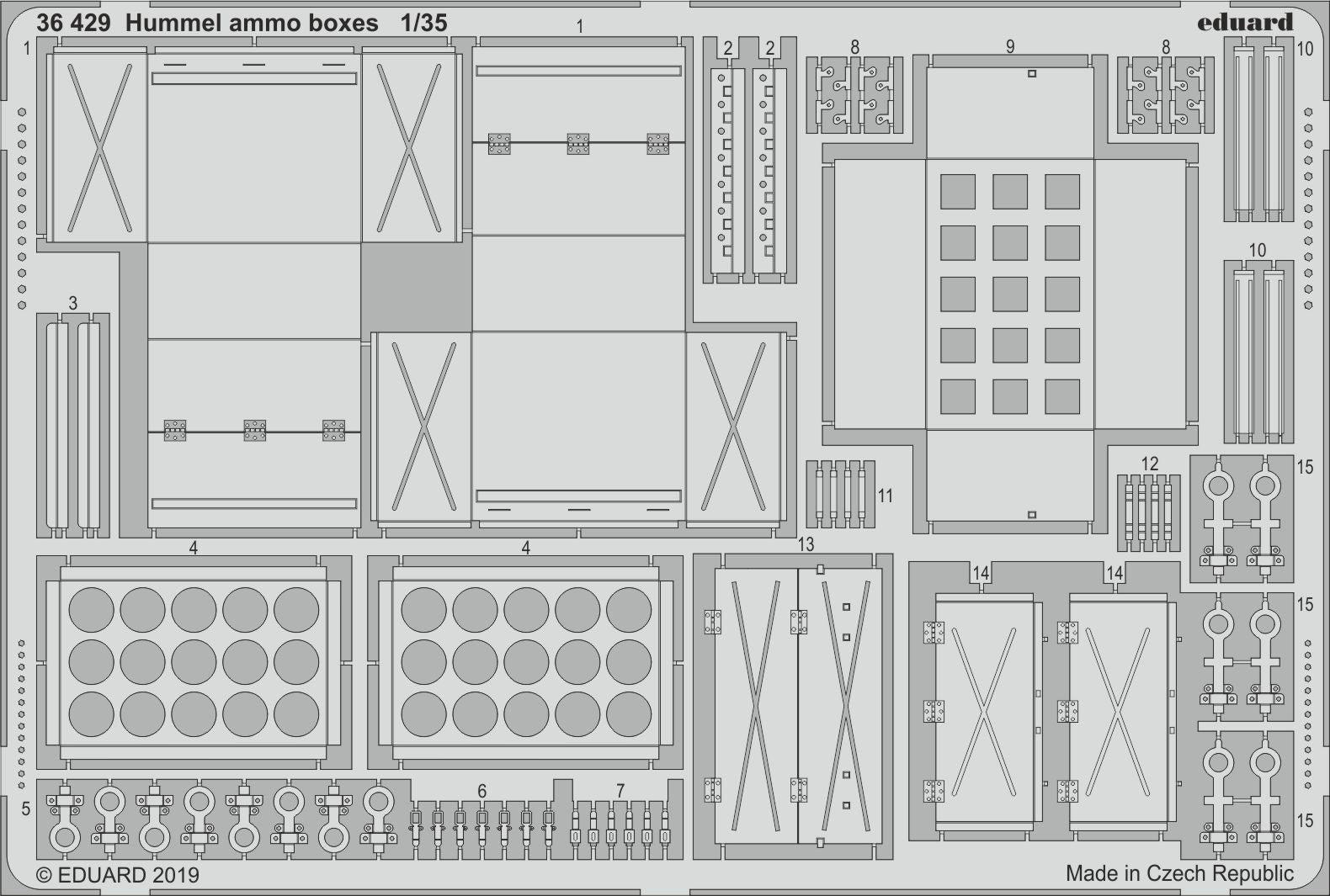 Hummel (Late Production) ammunition boxes (designed to be used with Tamiya kits) RE-RELEASED!!!