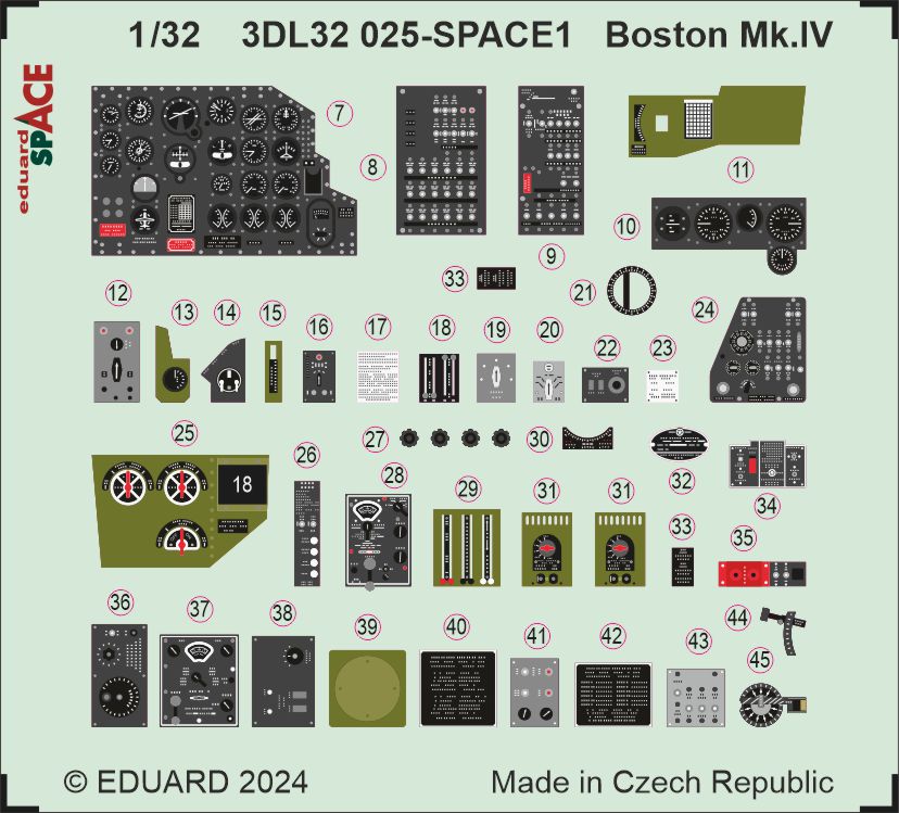 Douglas Boston Mk.IV SPACE 1/32 (designed to be used with Hong Kong Models kits) [A-20J/K]