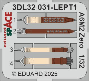 Mitsubishi A6M2 Zero SPACE set - 3D waterslide decals and STEEL PE parts. 1/32 (designed to be used with Tamiya kits)