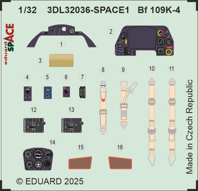 Eduard Messerschmitt Bf-109K-4 SPACE set - 3D wate | Access Models