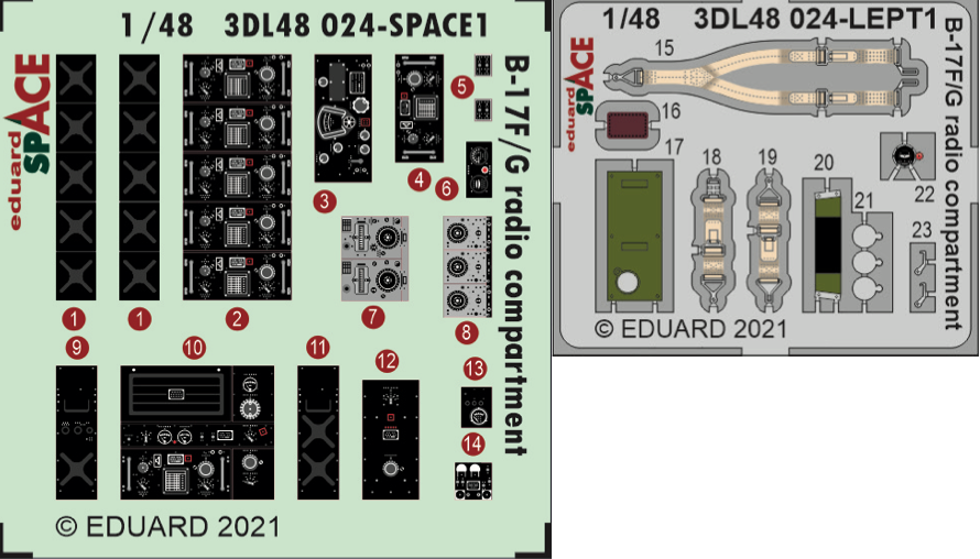 Eduard Boeing B-17F/B-17G Flying Fortress radio co | Access Models