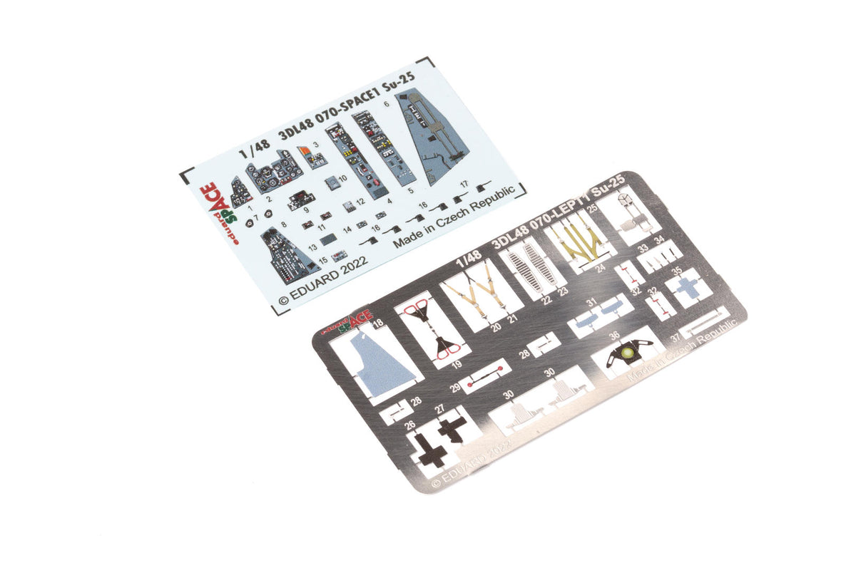 Sukhoi Su-25 SPACE 3D Decal instruments with etched parts (designed to be used with Zvezda kits)