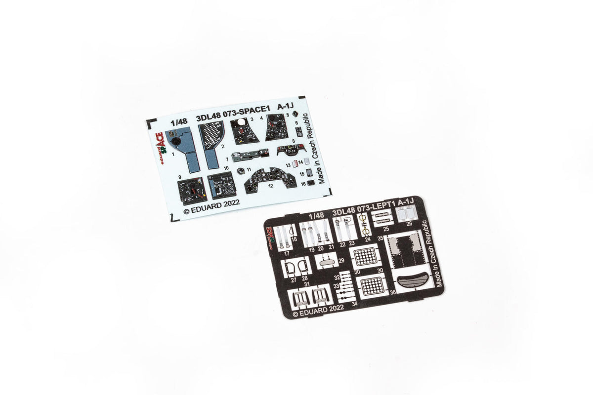Douglas A-1J Skyraider SPACE set - 3D waterslide decals and etched parts (designed to be used with Tamiya kits)