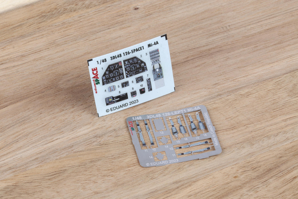 Mil Mi-4A SPACE - 3D-printed waterslide instrument decals and etched seat-belts (3D- Printed decals) (designed to be used with Trumpeter kits)