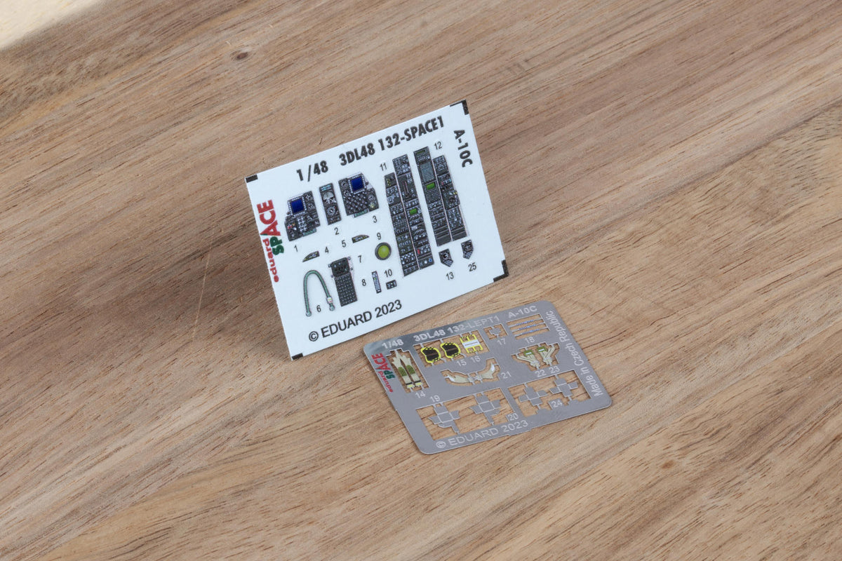 Fairchild A-10C Thunderbolt II SPACE - 3D-printed waterslide instrument decals and etched seat-belts (designed to be used with Academy kits)