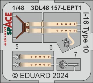 Polikarpov I-16 Type 10 SPACE - 3D-printed waterslide instrument decals and etched seat-belts (designed to be used with Eduard kits)