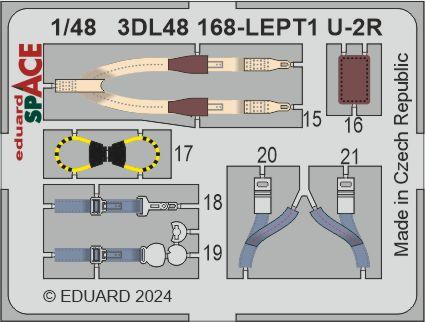 Lockheed U-2R Dragon - 3D-printed waterslide instrument decals and etched seat-belts (designed to be used with Hobby Boss kits)