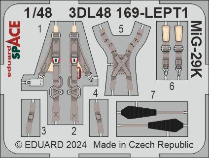 Mikoyan MiG-29K - 3D-printed waterslide instrument decals and etched seat-belts (designed to be used with Hobby Boss kits)