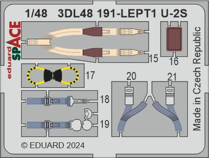 Lockheed U-2S - 3D-printed waterslide instrument decals and etched seat-belts (designed to be used with Hobby Boss kits)