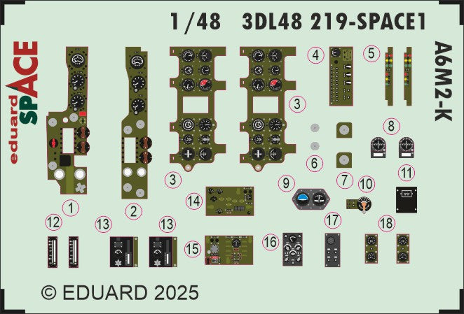 Mitsubishi A6M2-K Zero SPACE set - 3D waterslide decals and STEEL PE parts. 1/48 (designed to be used with Eduard kits)