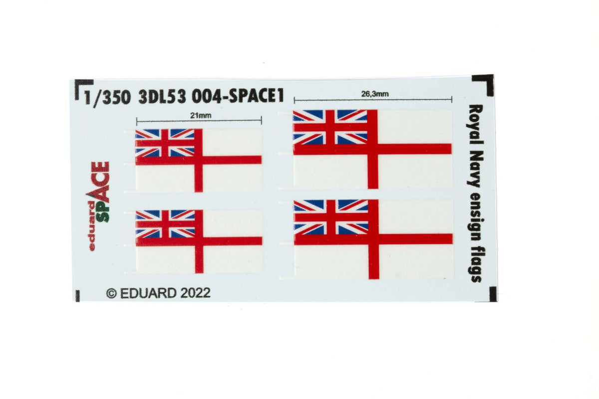 Royal Navy ensign flags SPACE 3D Decal instruments with etched parts 1/350