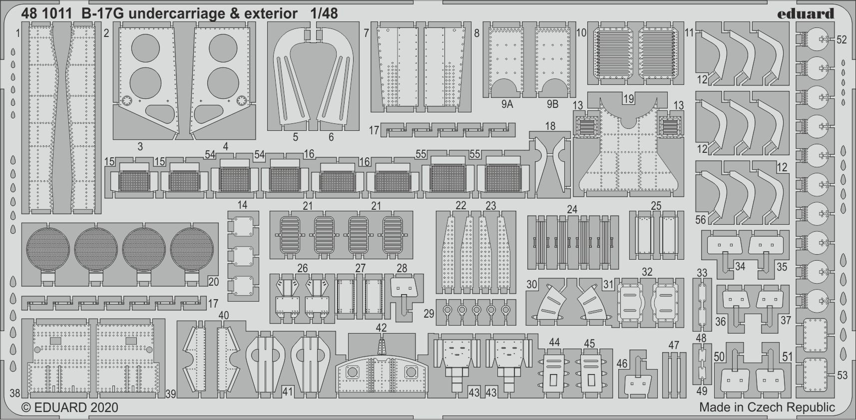 Boeing B-17G Flying Fortress undercarriage & exterior (designed to be used with Hong Kong Models kits)