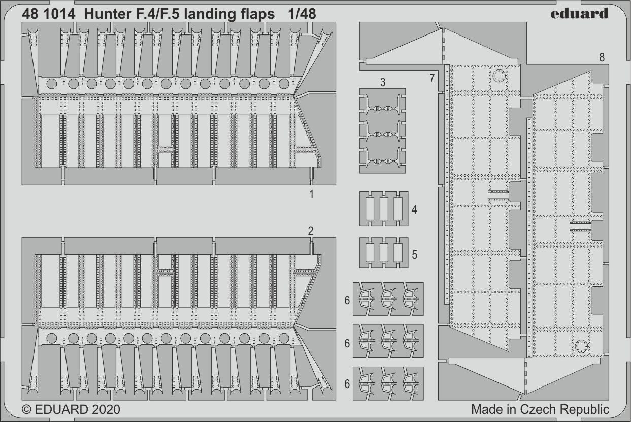 Hawker Hunter F.4/F.5 landing flaps (designed to be used with Airfix kits)(Eduard sold out August 2023 part 1)