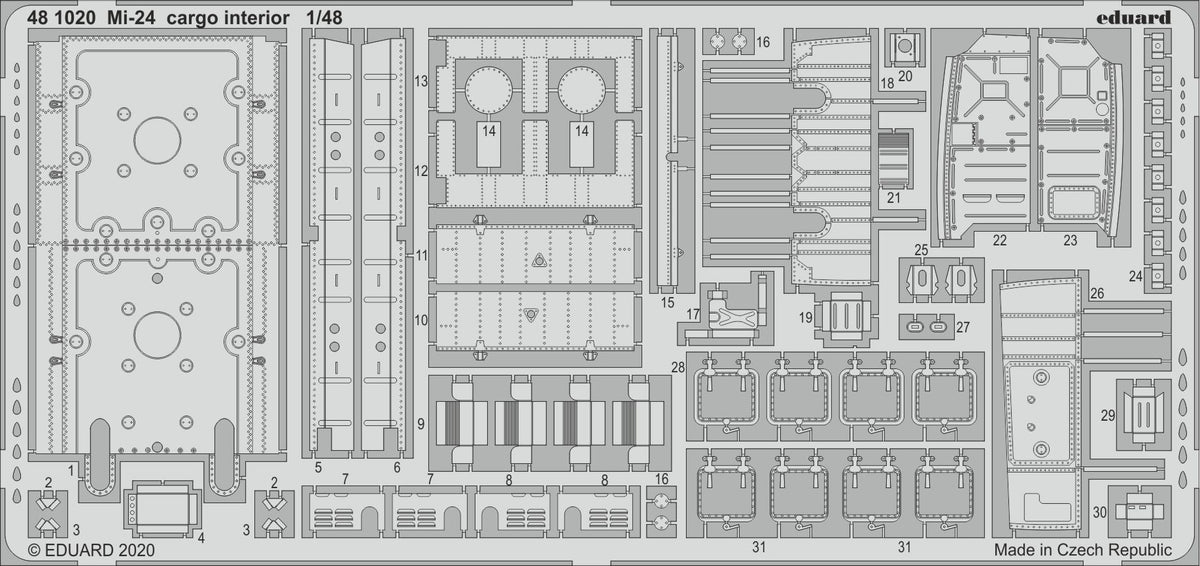 Mil Mi-24V/VP cargo interior (designed to be used with Zvezda kits)
