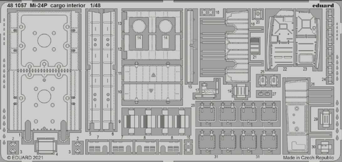 MiL Mi-24P cargo interior (designed to be used with Zvezda kits)(Eduard sold out June 2023 part 1)
