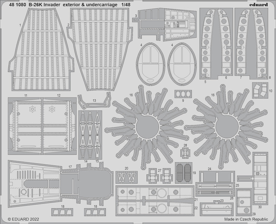 Douglas B-26K Invader exterior & undercarriage (designed be used with ICM UA UK kits)