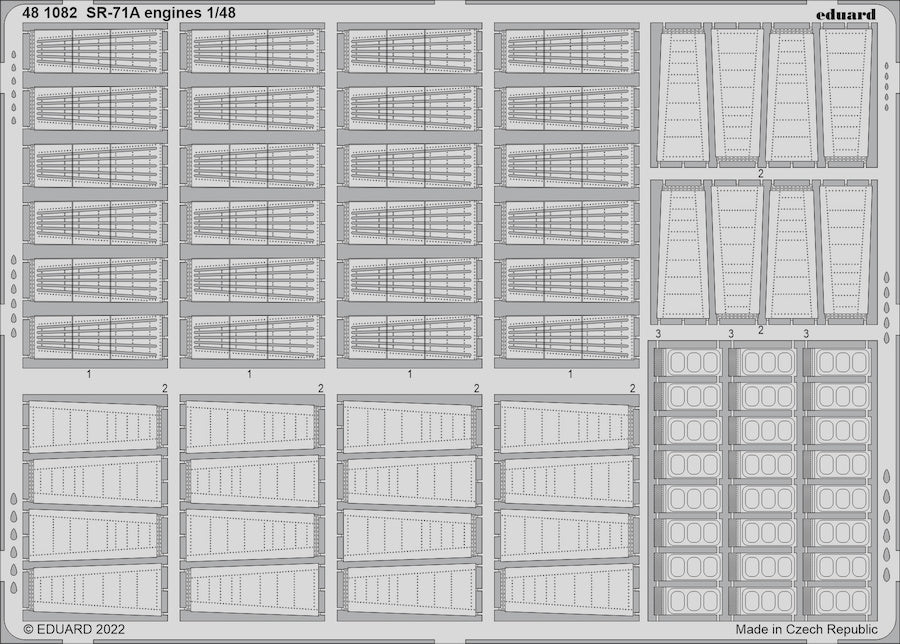 Lockheed SR-71 Blackboard engines (designed be used with Revell kits)