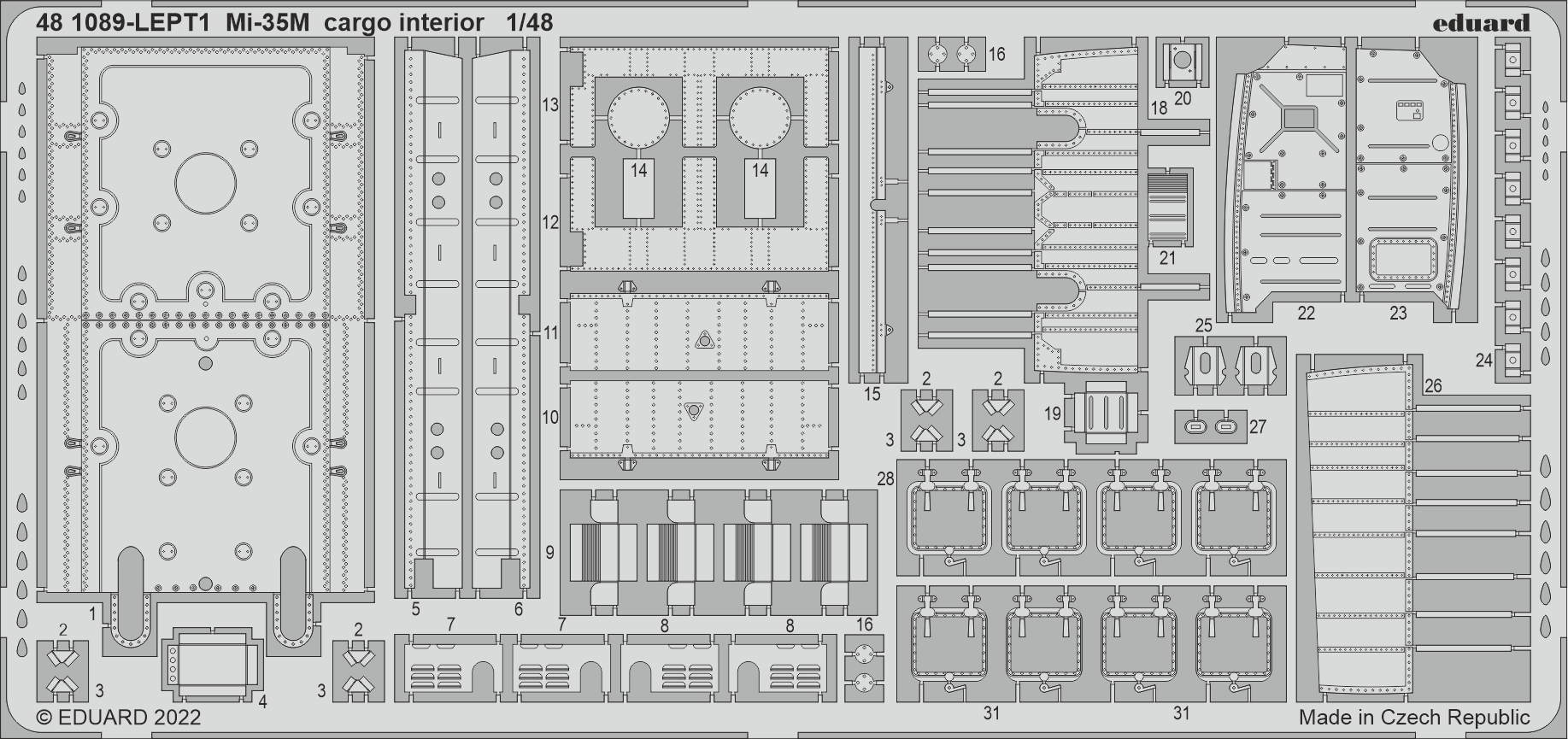 MiL Mi-35M cargo interior (designed to be used with Zvezda kits)