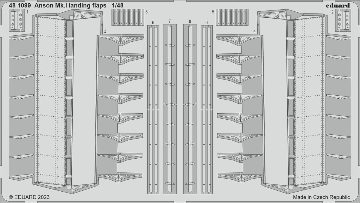 Avro Anson Mk.I landing flaps (designed to be used with Airfix kits)