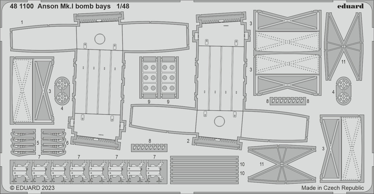 Avro Anson Mk.I bomb bays (designed to be used with Airfix kits)
