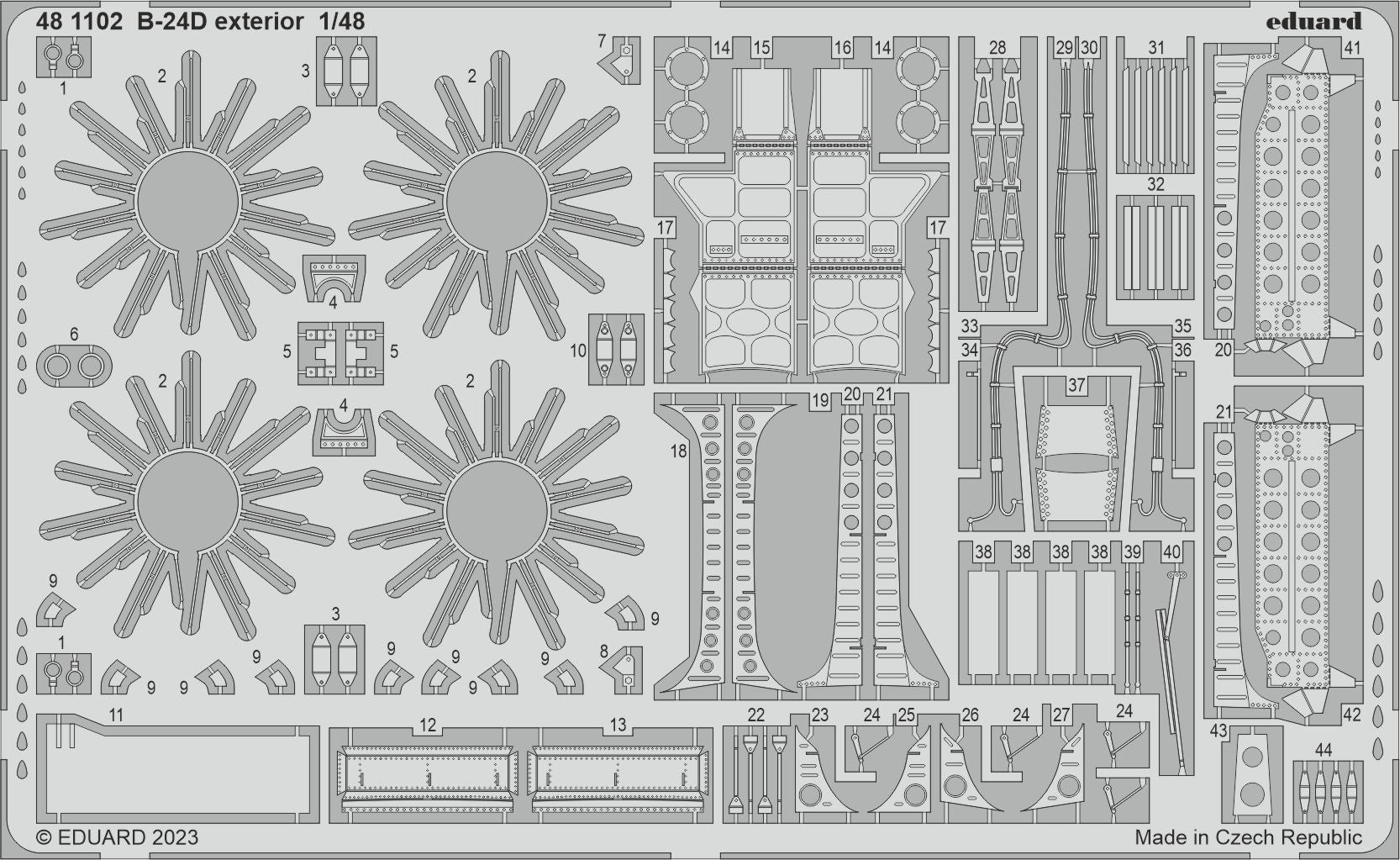 Consolidated B-24D Liberator exterior (designed to be used with Monogram and Revell kits)