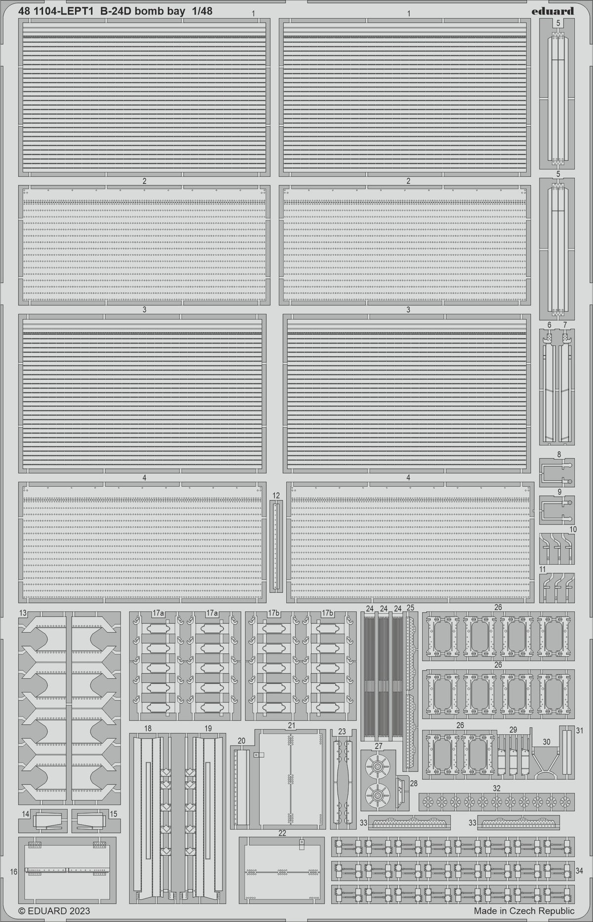 Consolidated B-24D Liberator bomb bay (designed to be used with Revell kits)